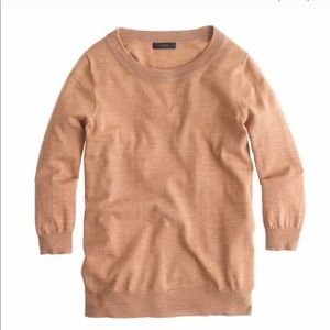 J Crew Merino Tippi Sweater, Heather Acorn, Small